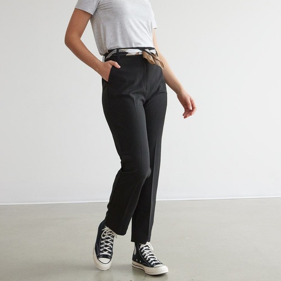 High-Rise Straight Leg Ankle Pant - Petite - Picture 1 of 7